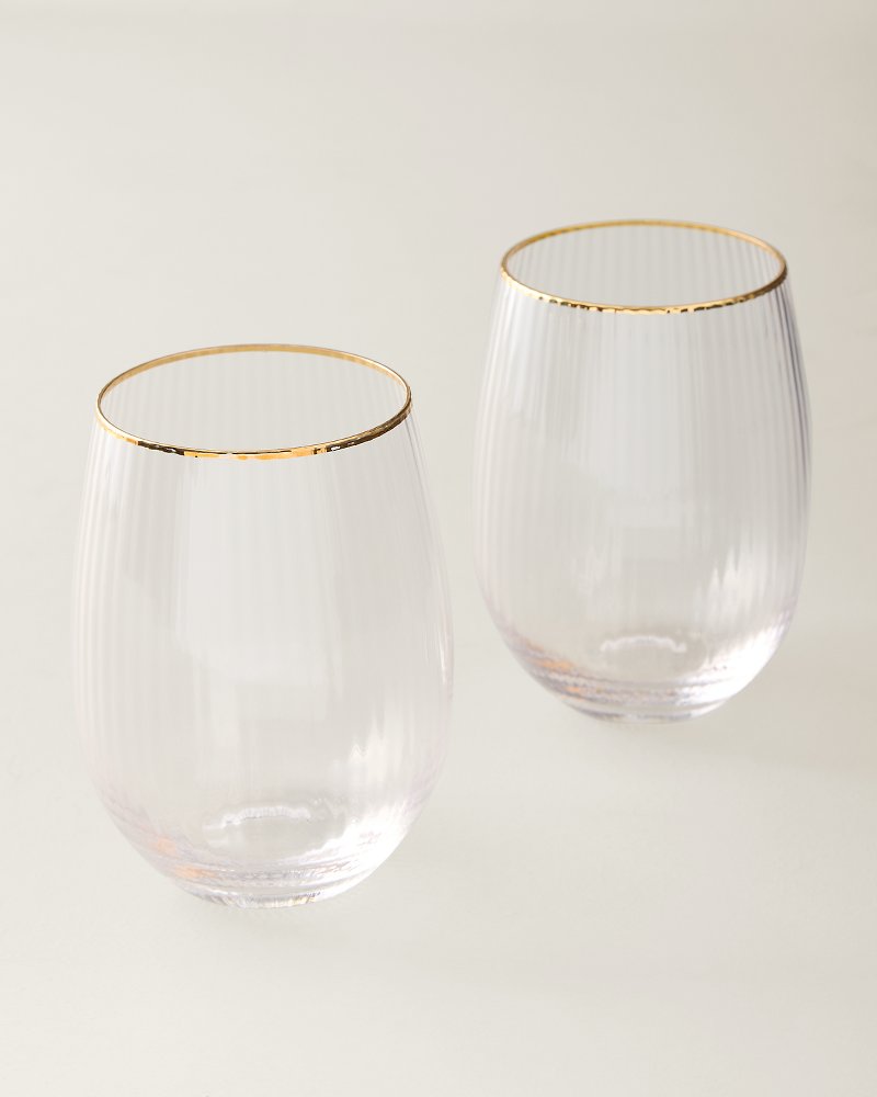 Tommy Bahama Optic Stemless Wine Glasses - Set of 2
