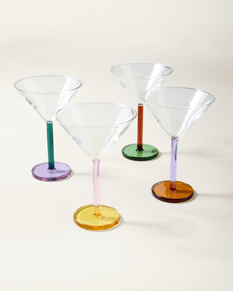 Multicolor Martini Glasses - Set of 4