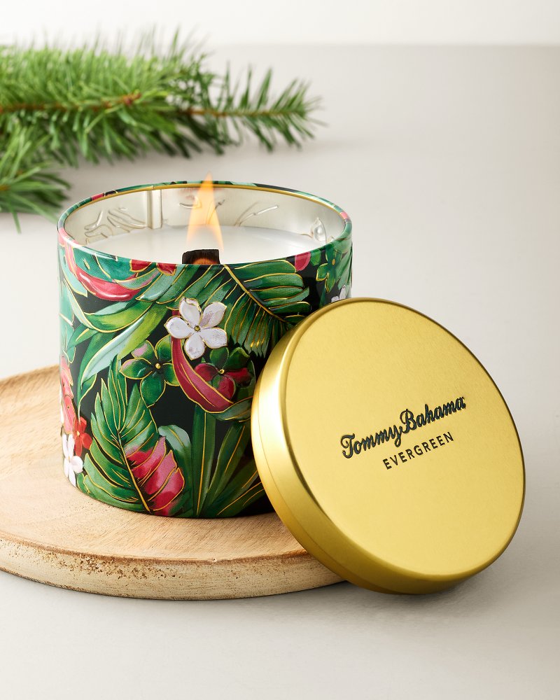 Evergreen Embossed 10.6-oz. Candle Tin