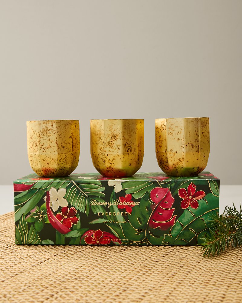 Evergreen 3-Piece Votive Gift Set