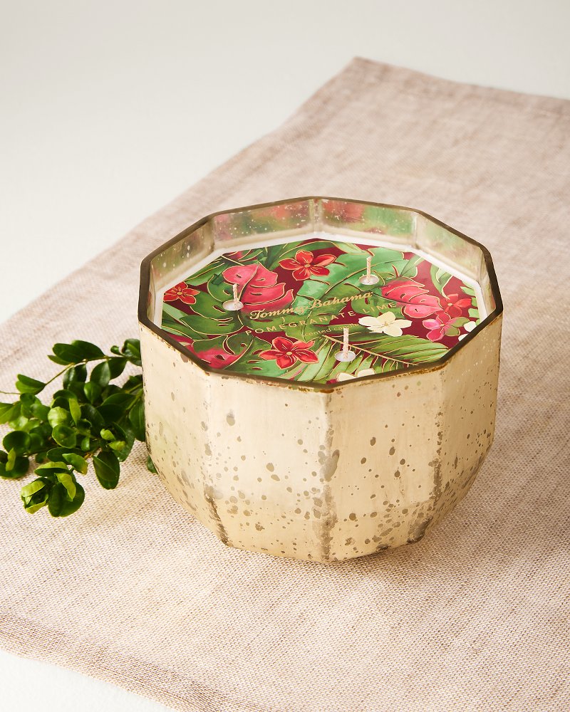 Pomegranate Lime Mercury Glass 3-Wick 28-oz. Candle