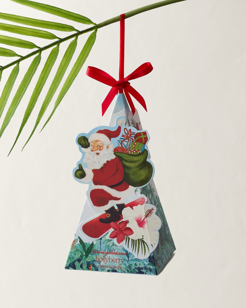 Santa Paws Origami Candle Ornament