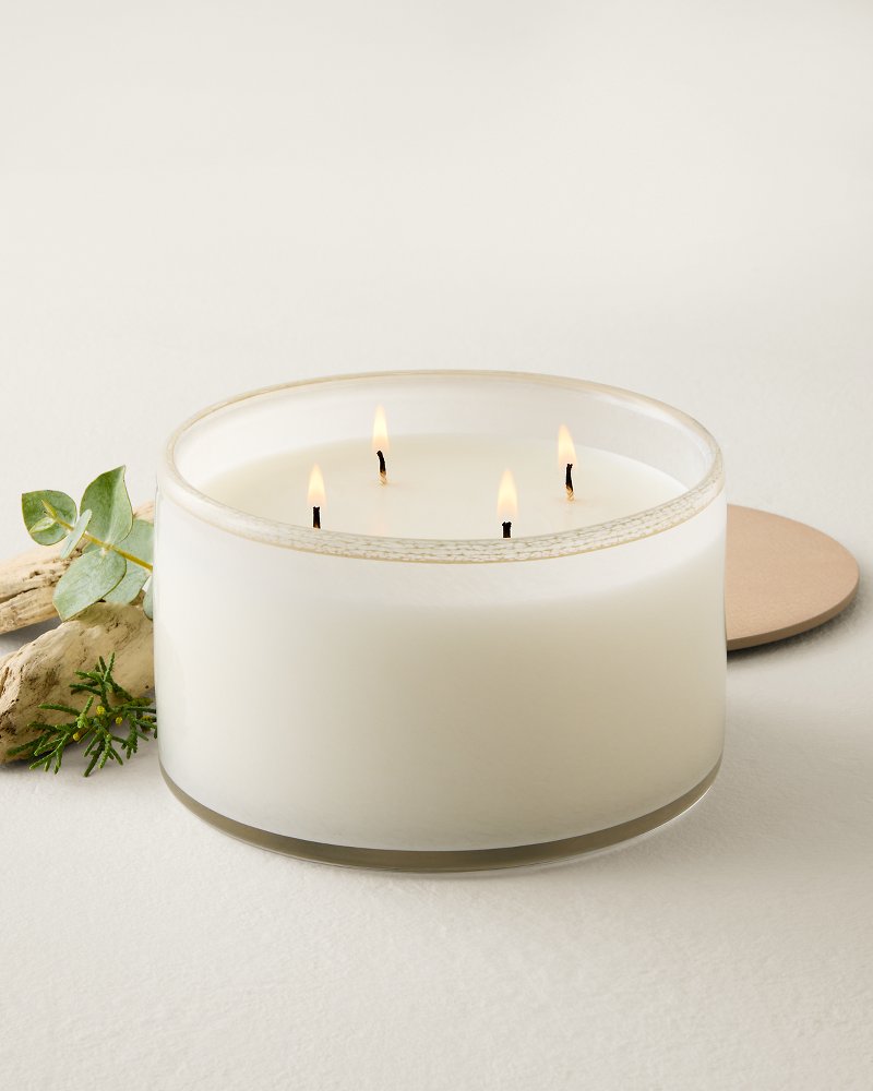 Beach Linen 20-oz. Powdered Glass 4-Wick Candle