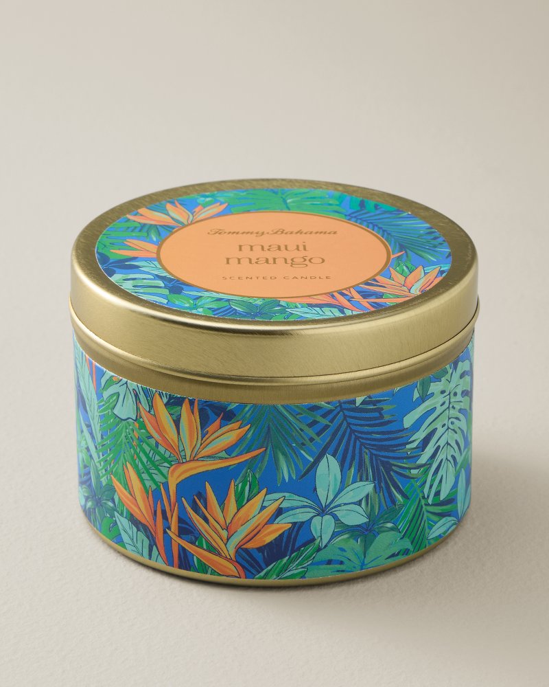 Maui Mango Printed Travel Candle Tin