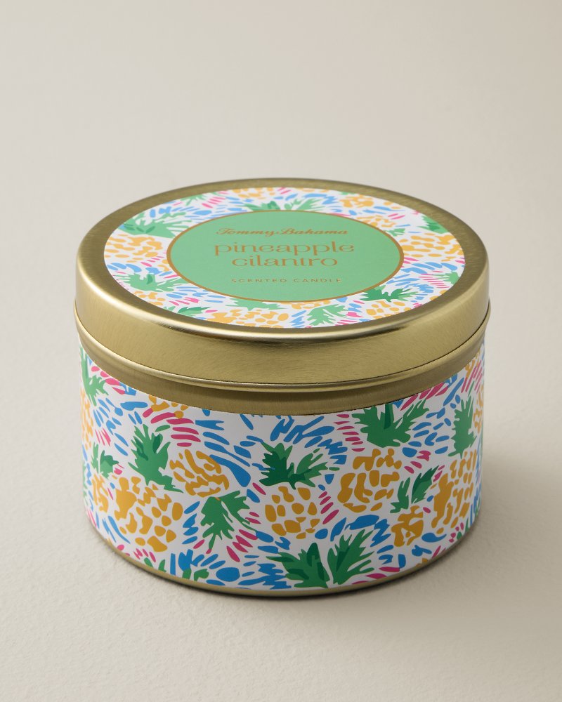 Pineapple Cilantro Printed Travel Candle Tin