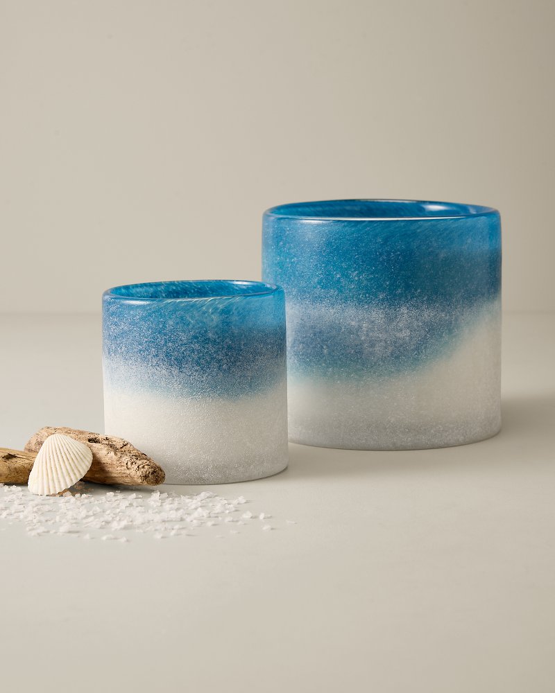 Sea Salt & Coastal Mist Frosted Glass 8.8-oz. Candle thumbnail 3