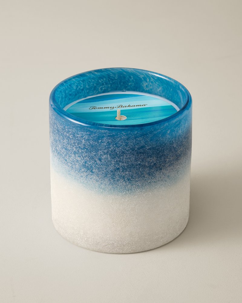 Sea Salt & Coastal Mist Frosted Glass 8.8-oz. Candle thumbnail 4
