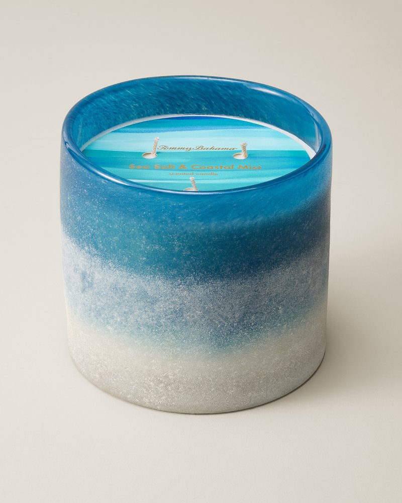 Sea Salt & Coastal Mist Frosted Glass 3-Wick 44-oz. Candle thumbnail 3