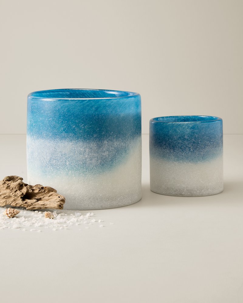 Sea Salt & Coastal Mist Frosted Glass 3-Wick 44-oz. Candle thumbnail 4