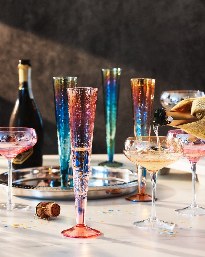 Luster Champagne Glasses - Set of 4