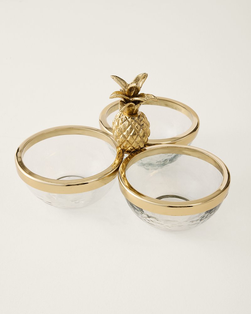 Gold Pineapple Trio Bowl