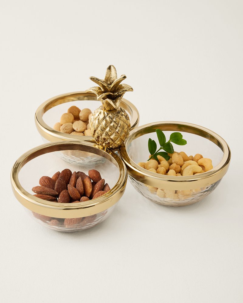 Gold Pineapple Trio Bowl