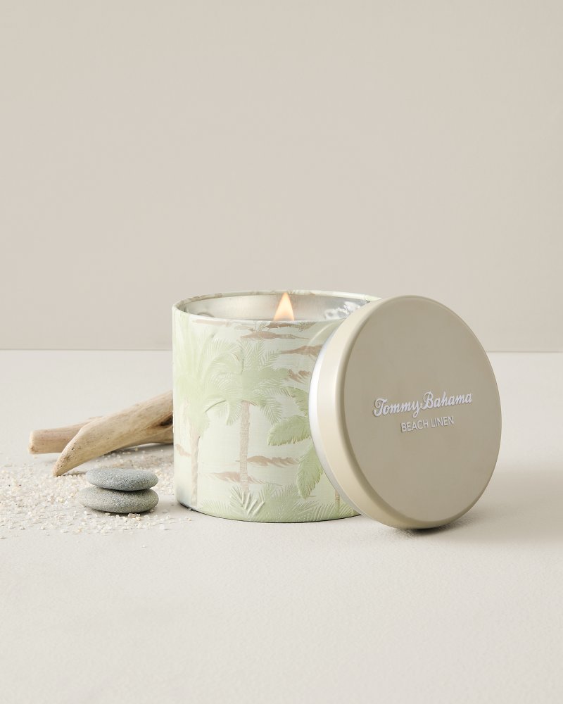 Beach Linen Embossed 10.6-oz.Candle Tin