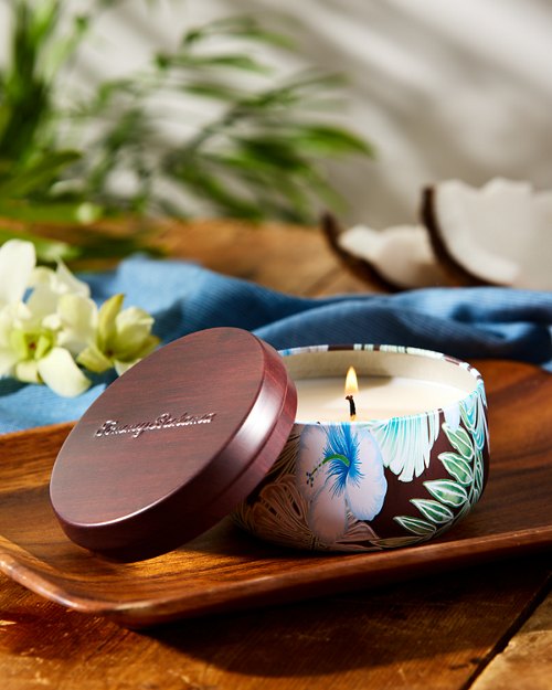 Coconut Oasis Printed Candle Tin