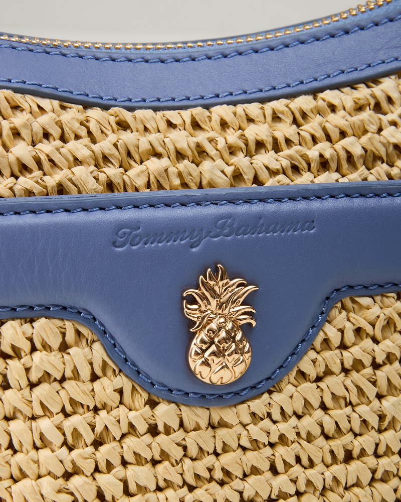 Thumbnail for Raffia & Leather Shoulder Bag
