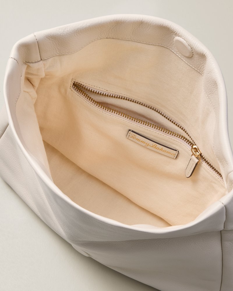 Foldover Leather Clutch