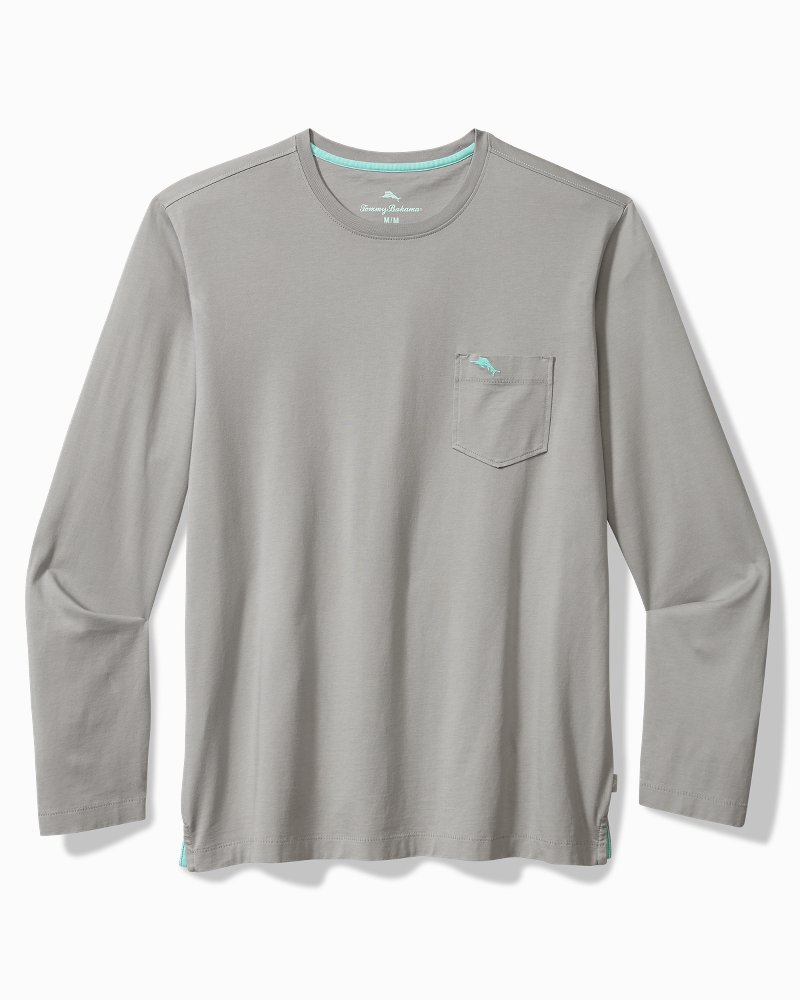 Tommy Bahama Men's Bali Skyline Long-Sleeve T-Shirt - Ultimate Gray - Size L