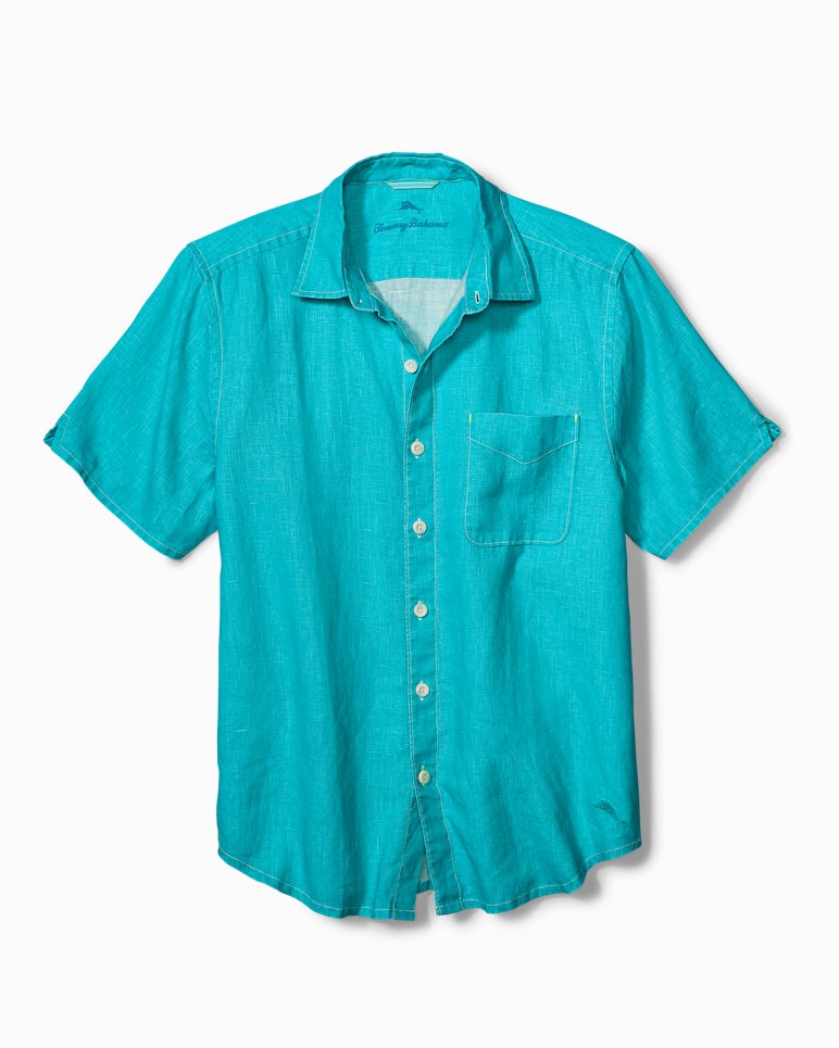 Sea Glass Breezer Linen Camp Shirt