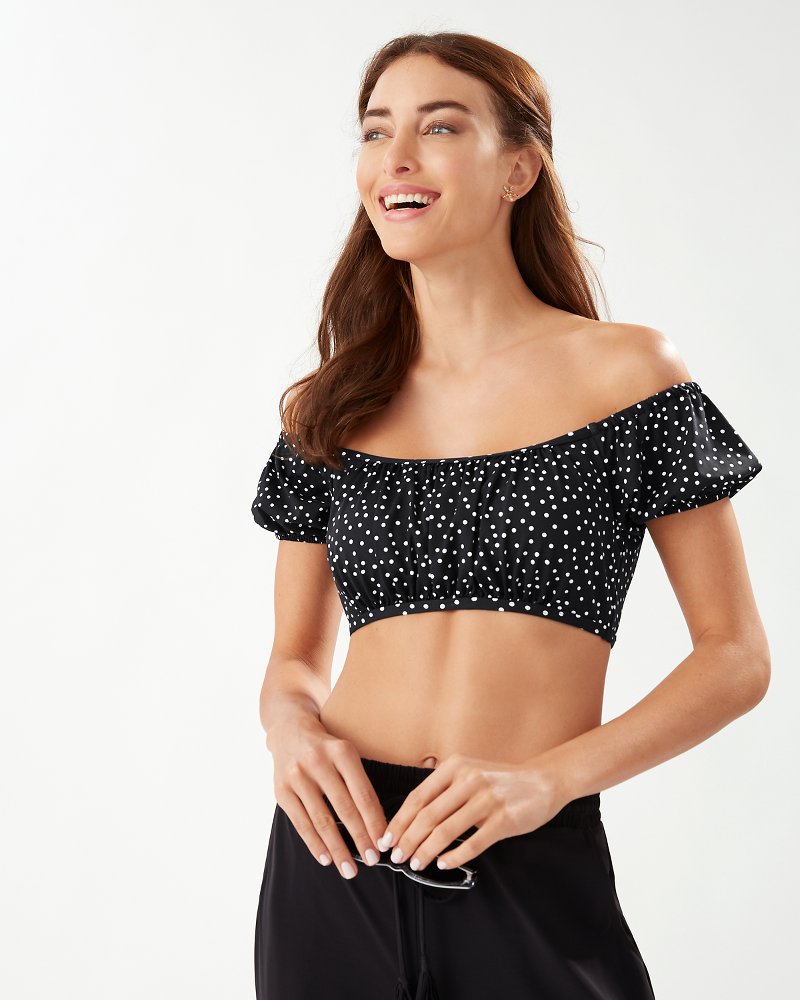 Sea Swell Peasant Bandeau Bikini Top