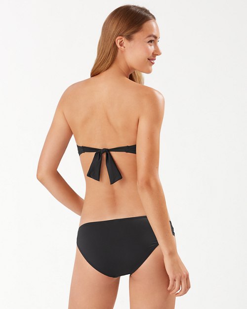 Pearl Twist-Front Bandeau Bikini Top