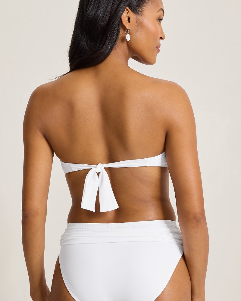 Thumbnail for Pearl Twist-Front Bandeau Bikini Top