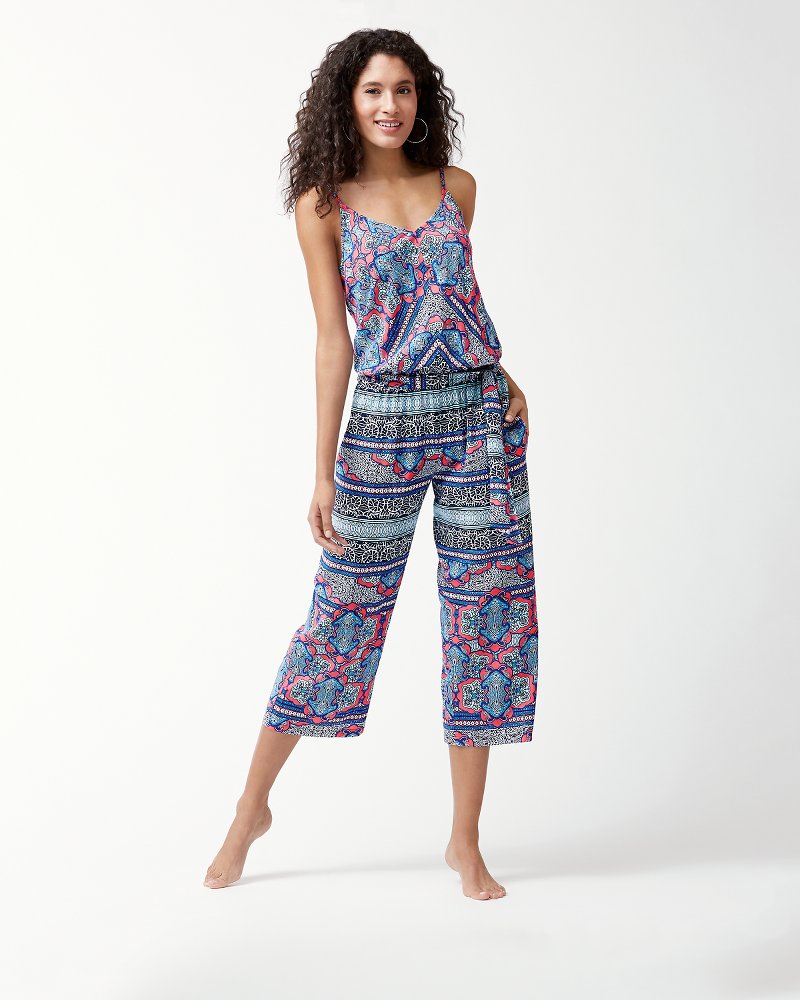 Riviera Tiles Cropped Jumpsuit