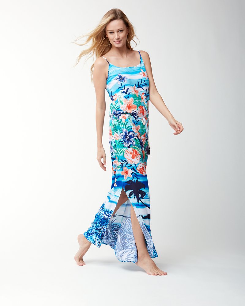 button front floral maxi dress