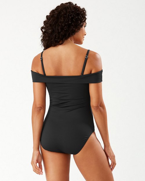 Pearl Off-The-Shoulder One-Piece Swimsuit