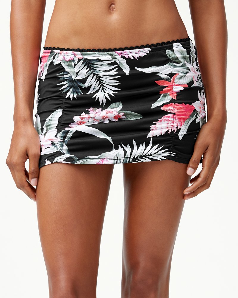 Ginger Flowers Skirted Hipster Bikini Bottoms