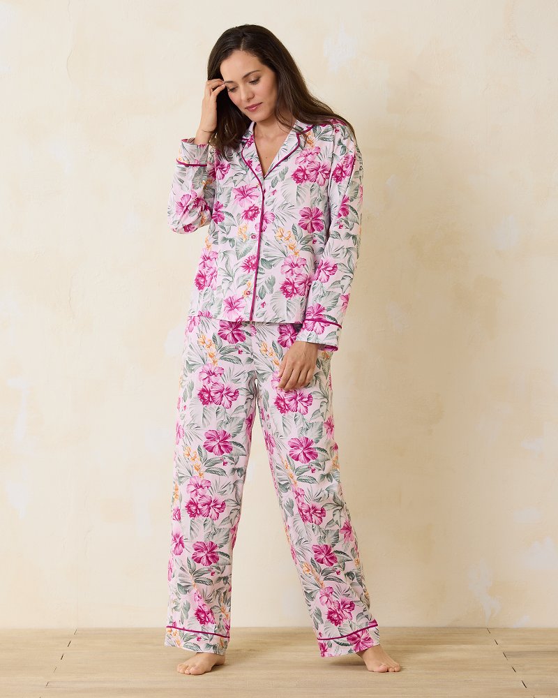 Woven Sateen Long Sleeve & Pants Pajama Set