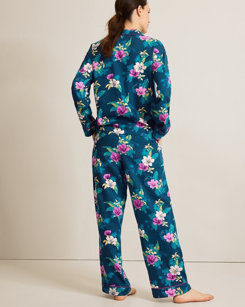 Thumbnail for Woven Sateen Long Sleeve & Pants Pajama Set