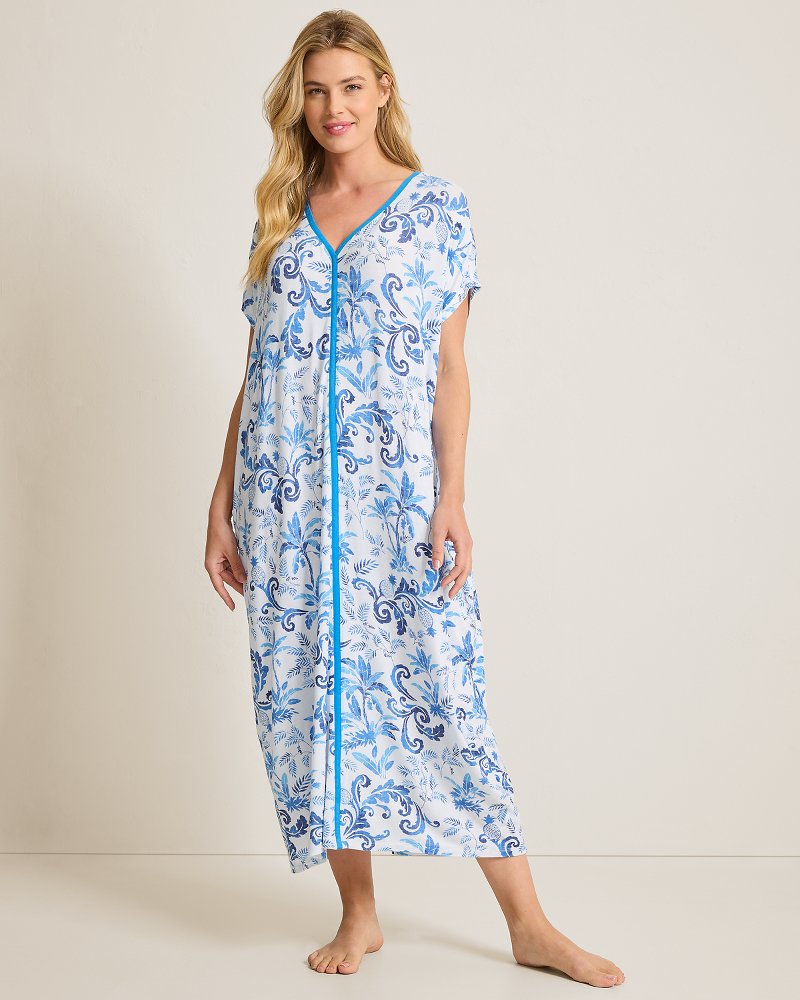 Jersey Maxi V-Neck Sleep Caftan