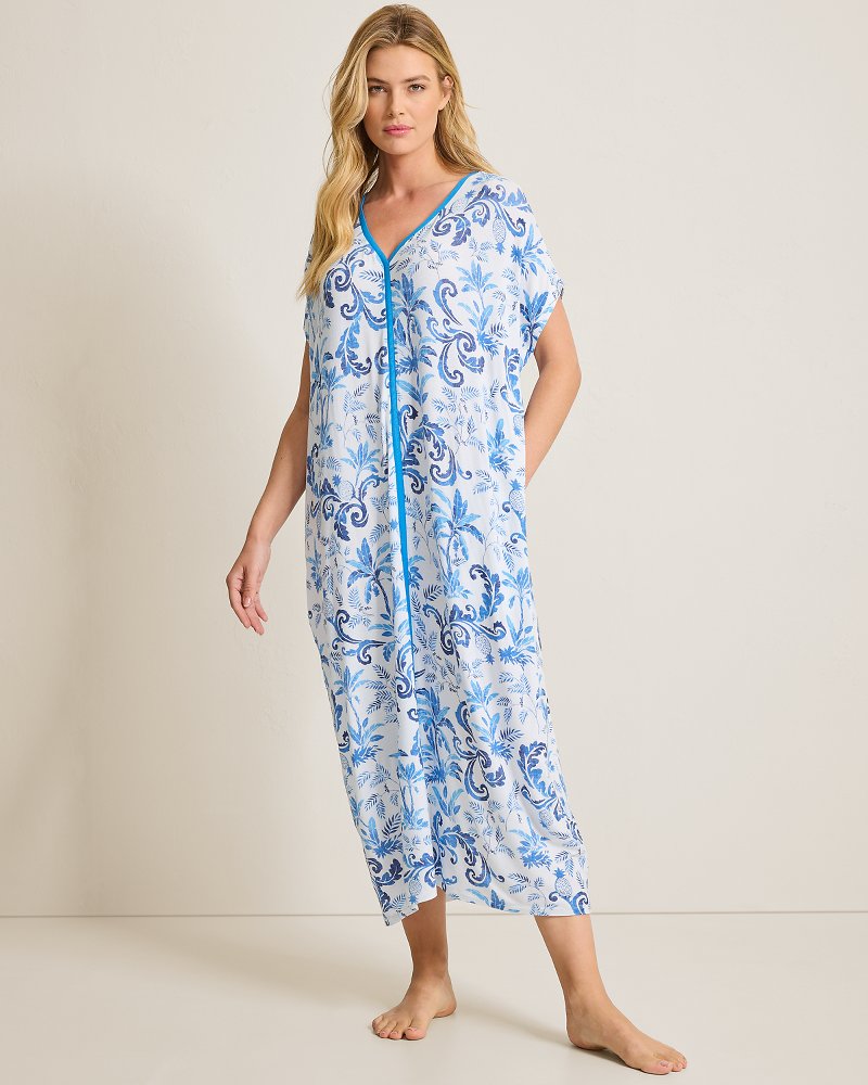 Jersey Maxi V-Neck Sleep Caftan