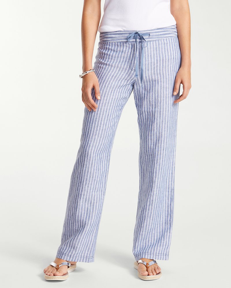 Fresca Striped Linen Pants