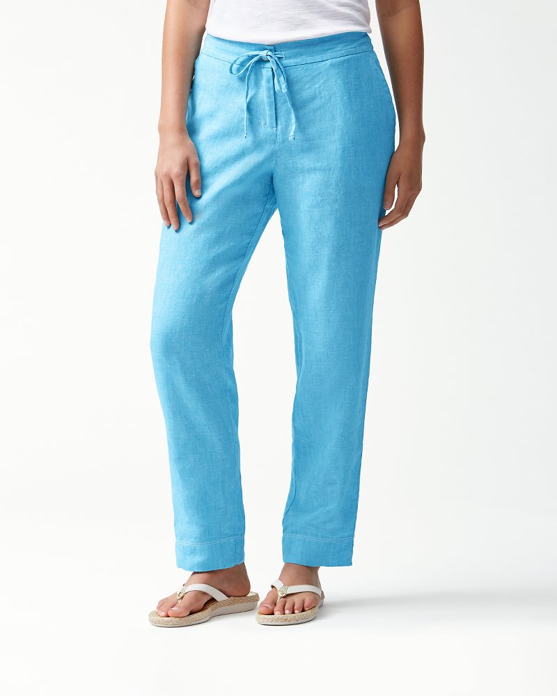 tapered linen trousers