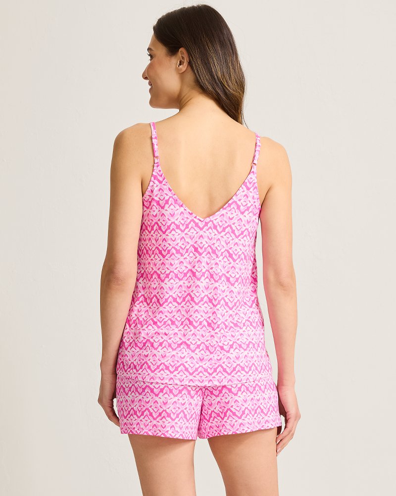 Thumbnail for Jersey V-Neck Tank & Shorts Pajama Set