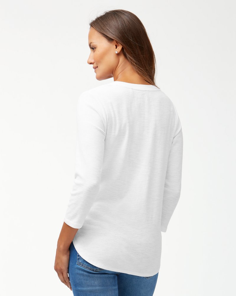 Collegiate Ashby Isles Rib 3/4-Sleeve T-Shirt