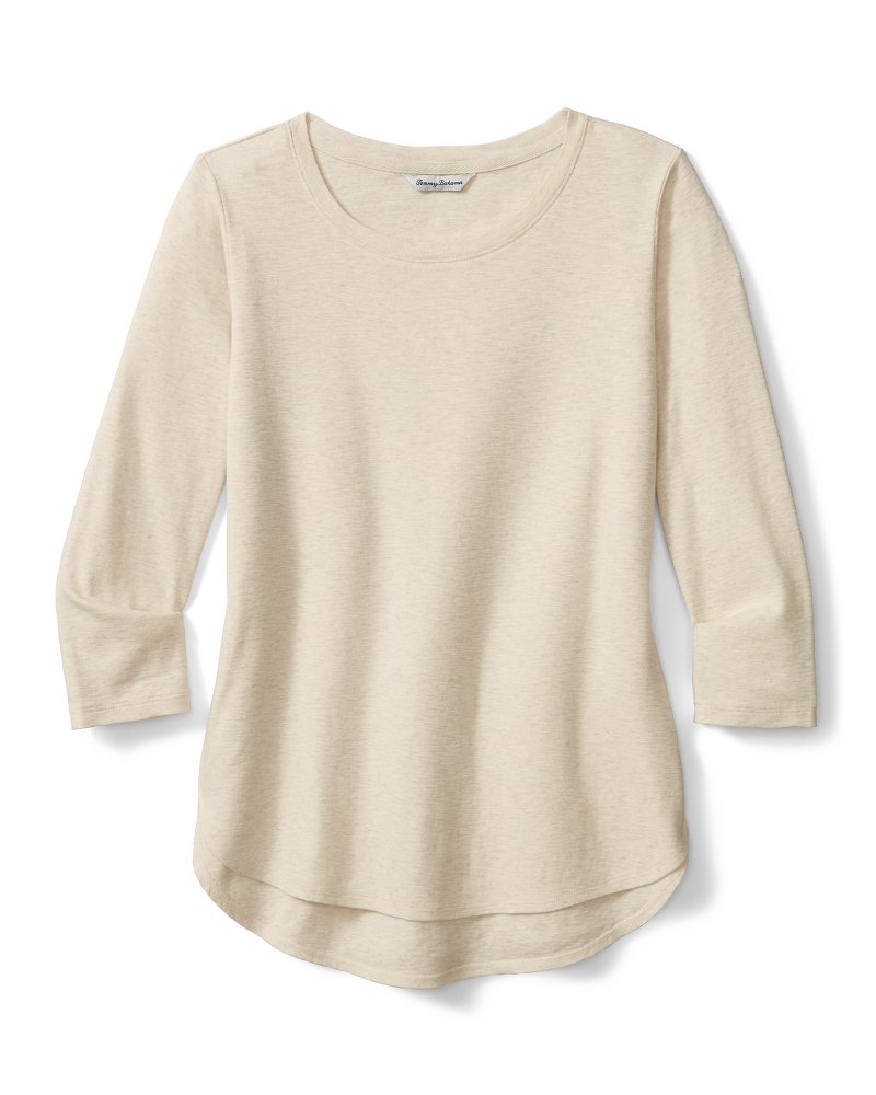 トミー バハマ  Bahama Ashby Rib 3u002F4 Sleeve Tee レディース シャツ トップス Light Sky Tommy Bahama Ashby Isles Rib ¾-Sleeve T-Shirt White – Dan's
