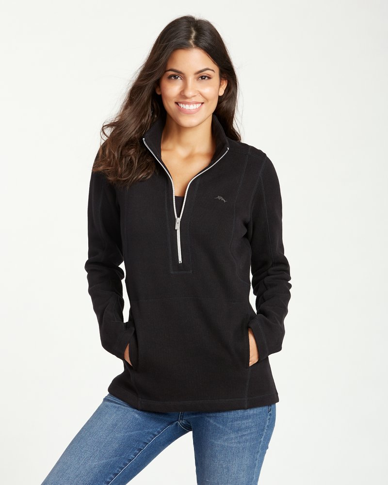 half zip sweatshirt with pockets