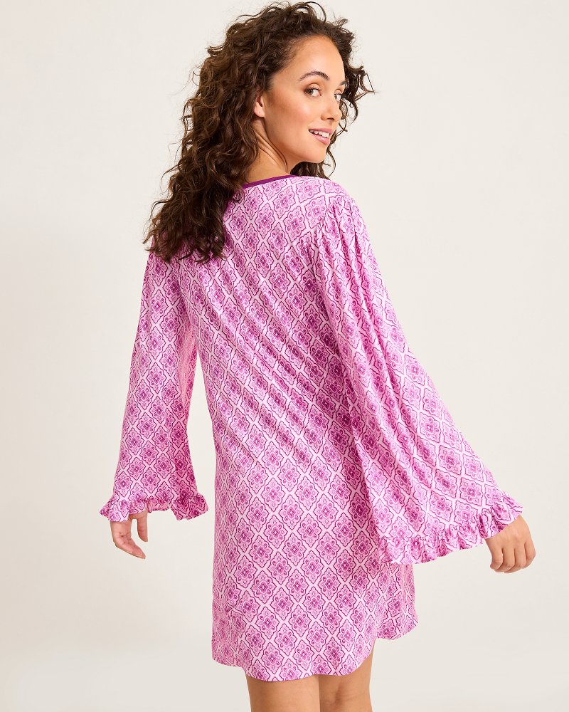 Thumbnail for Jersey Long-Sleeve Short Sleep Dress