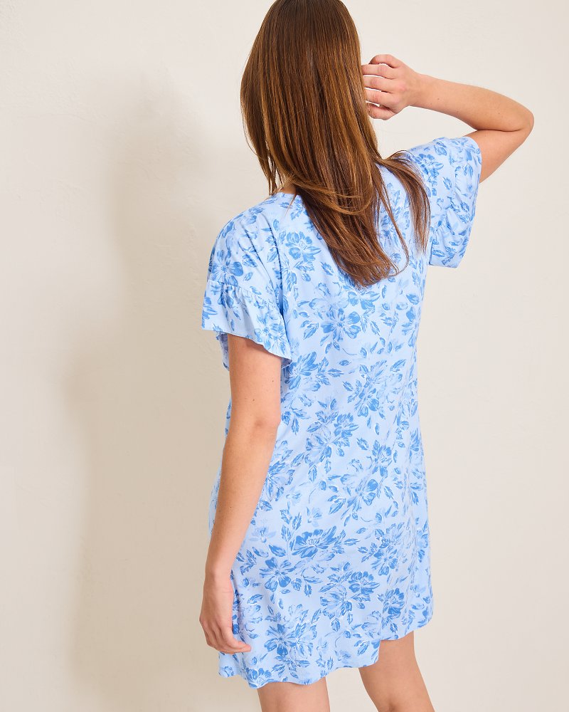Jersey Short-Sleeve Short Sleep Dress thumbnail 3
