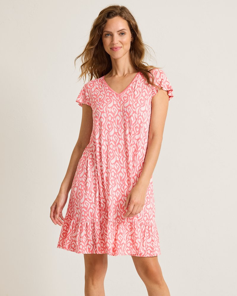 Chemise Cap-Sleeve Short Sleep Dress