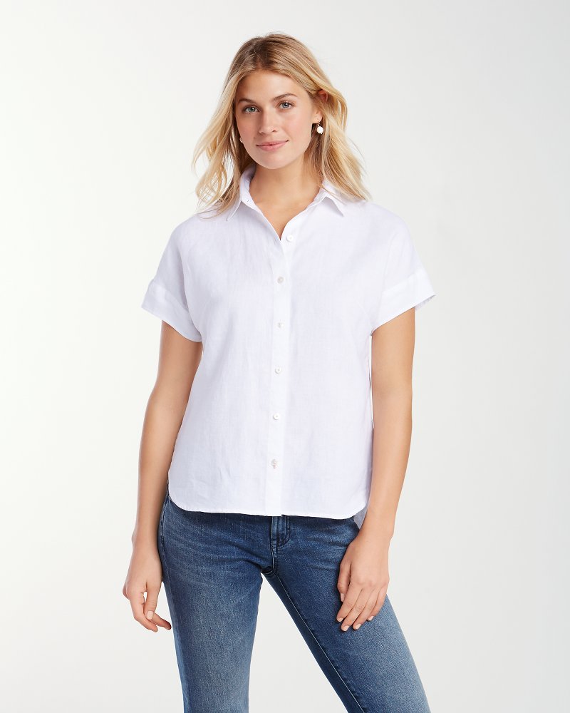 Two Palms Linen Short-Sleeve Shirt