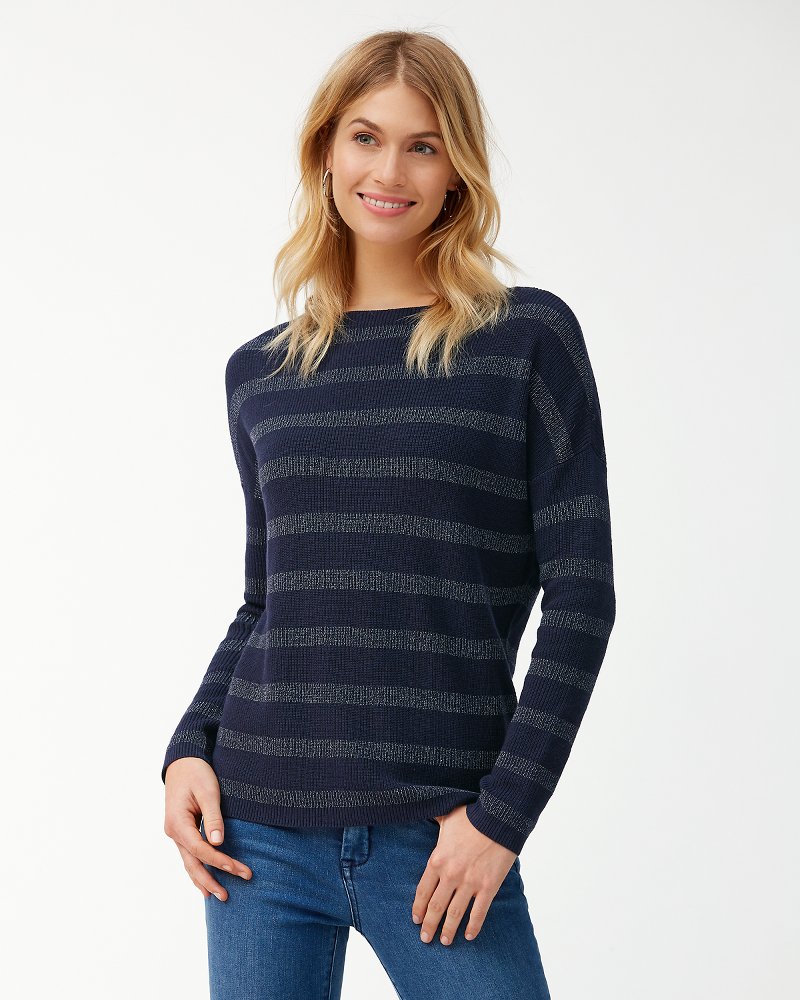 Striped pickford pullover sweater sale