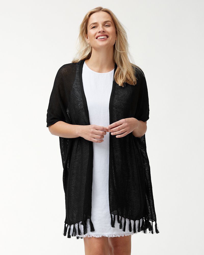 Lea Fringe Linen Cardigan