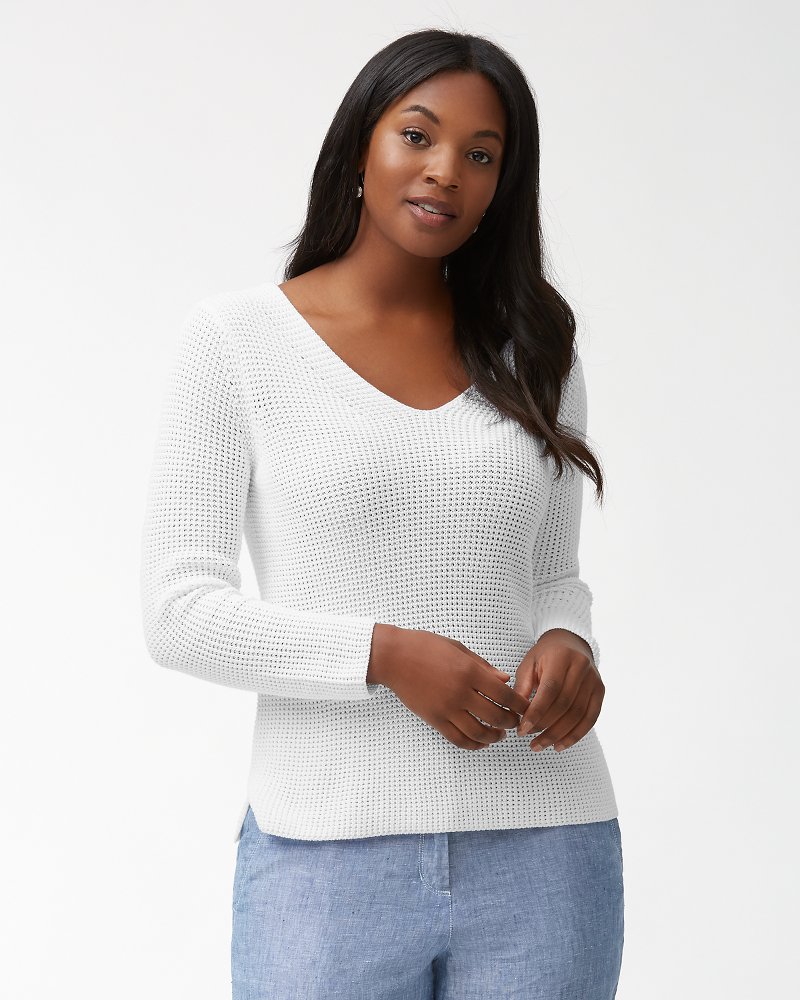 Cabana Cotton V-Neck Sweater