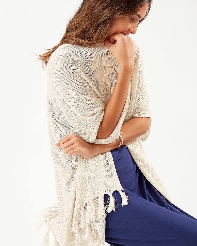Shimmer Lea Linen Fringe Cardigan