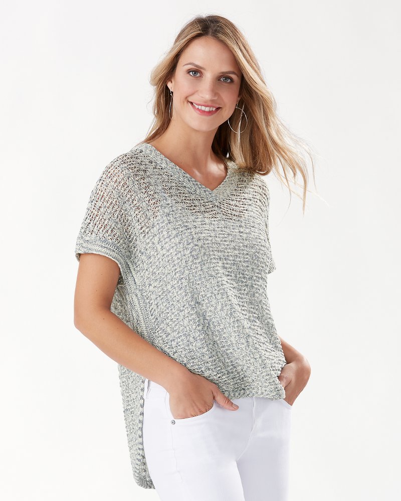 Dina Geo Short Sleeve Tunic Sweater