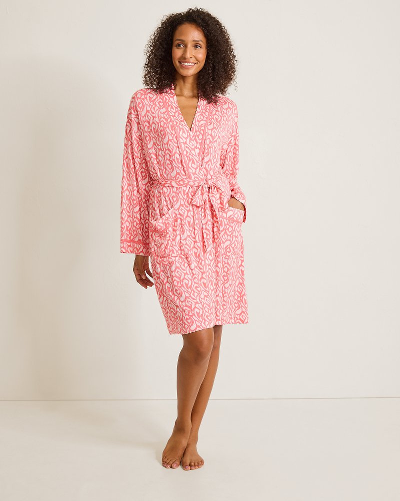 Jersey Short Print Robe