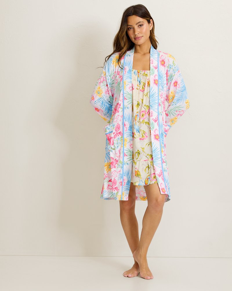 Jersey Long-Sleeve Short Robe